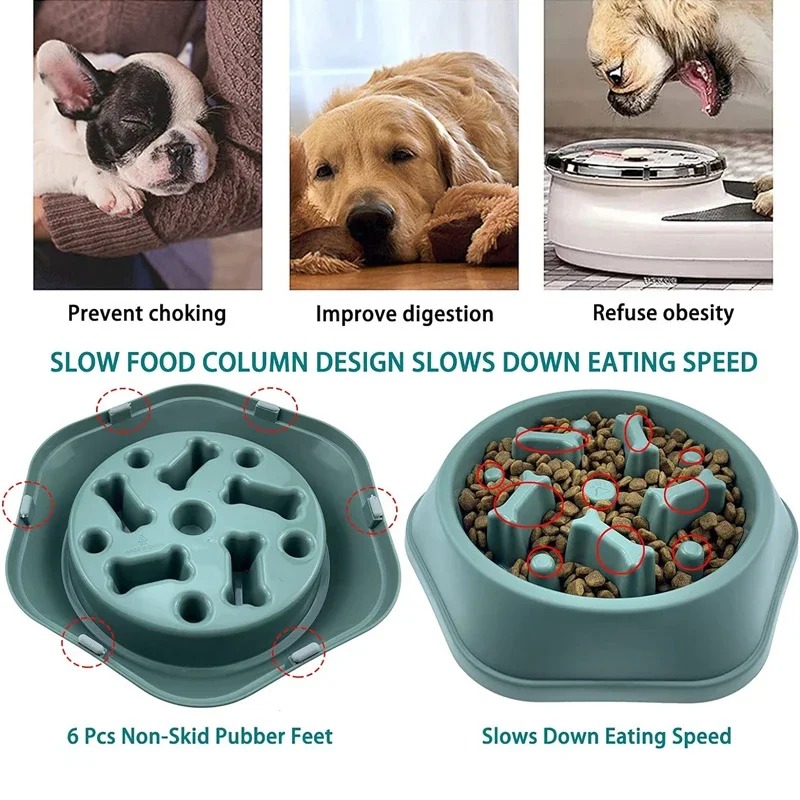 1Pc Slow Feeder Dog Bowl Anti- - Royal Canin Food Medium review and price